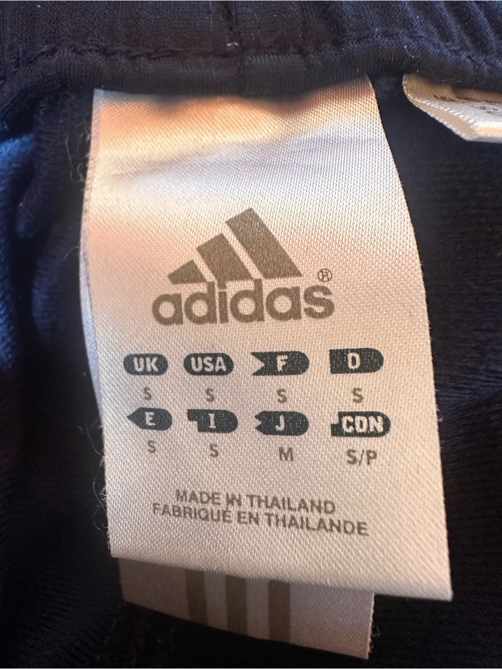 #286- adidas Navy Track Pants with White 3-Stripes